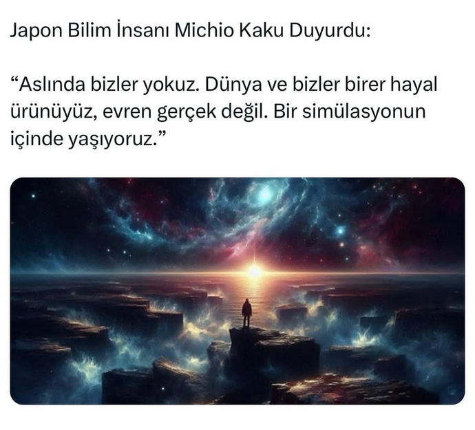 Gozumuz aydin yasadiklarimiz bir simulasyonmus bu duruma kimler mutlu kimler mutsuz oldu 😂 ?