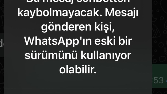 Wp den süreli mesaj modu kullanan birinden niye böyle bildirim geliyo olabilir?