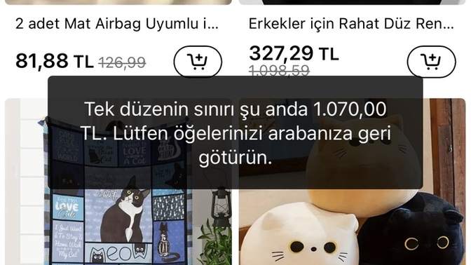 Temu alışverişi tamamlayamıyorum?
