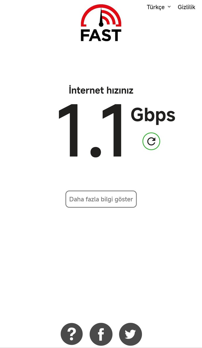 Kullandığınız internet paketi kaç mbps?