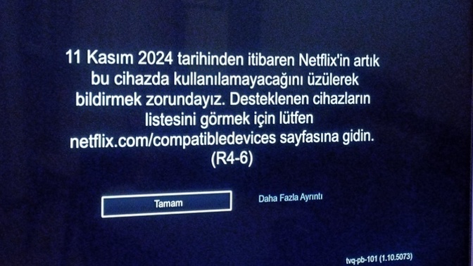 Netflix 2015 öncesinde üretilmiş tv'lerde çalışmayacakmış... ?