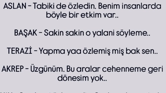 Eski sevgilin özledim dese yanıtın ne olurdu?