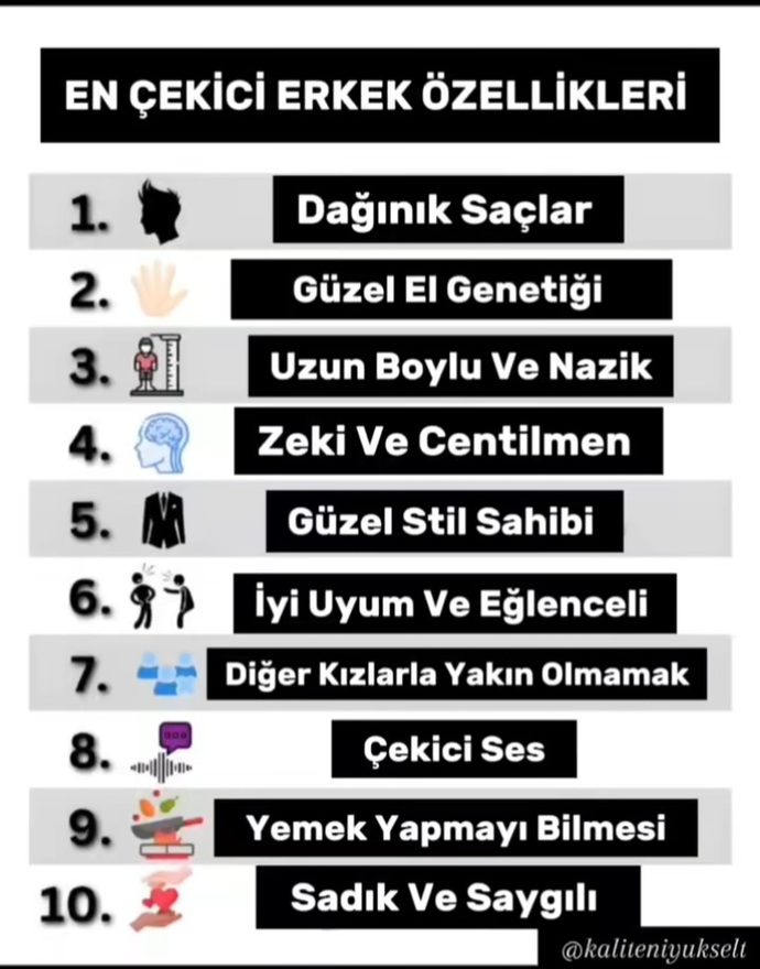 Aşağıdaki maddelerden 3 tane seçme hakkınız var, hangilerini seçerdiniz?