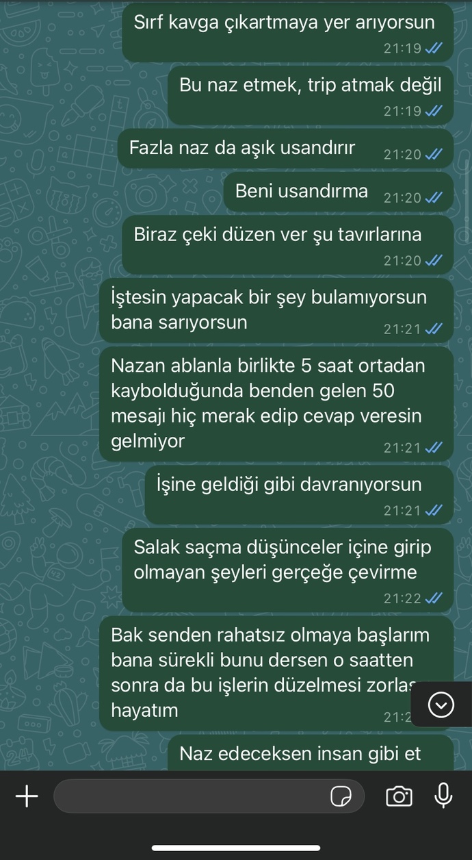 Sevgilim beni biraz kızdırdı sanırım bende biraz ileri gittim?