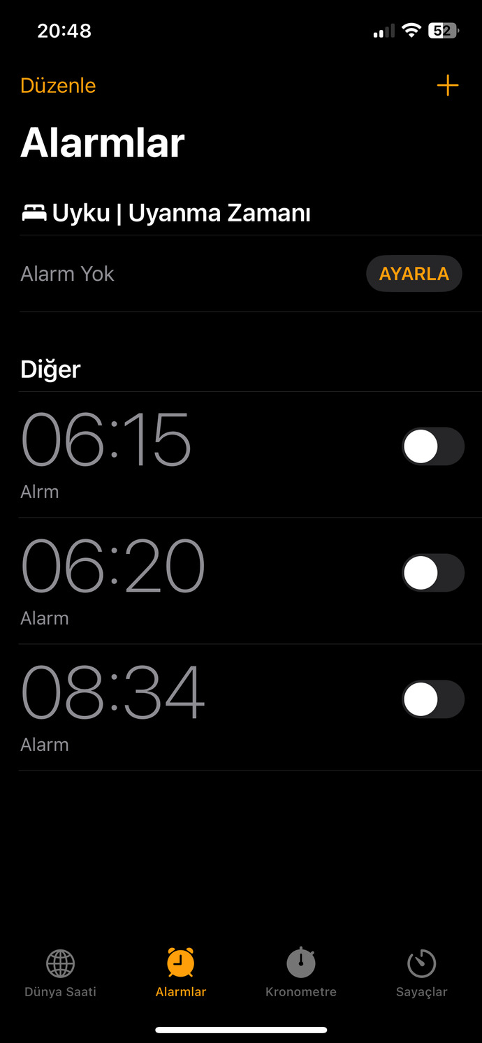 Alarmınızı kaça kuruyorsunuz?
