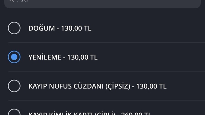 Kimlik kartı yenileme de neyi seçmeliyim?