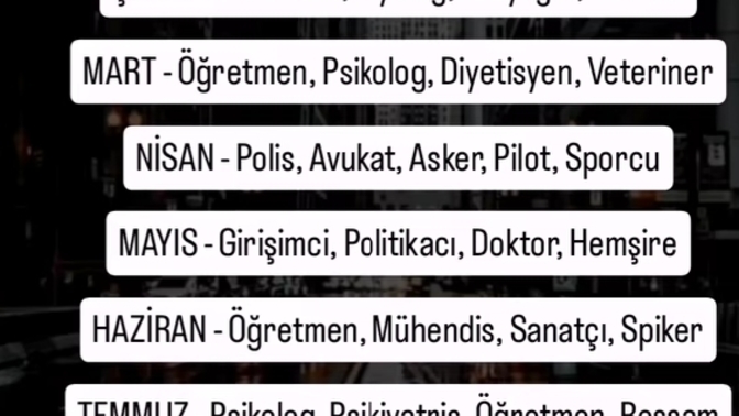 Doğduğun aya göre hangi mesleğe yatkınsın?