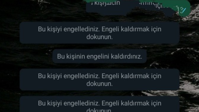 Whatsapp'ta engellediğiniz biri var mı?