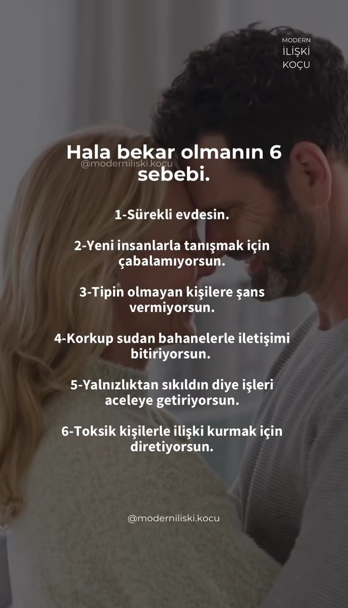 Hala bekar olma sebeplerin nelerdir?