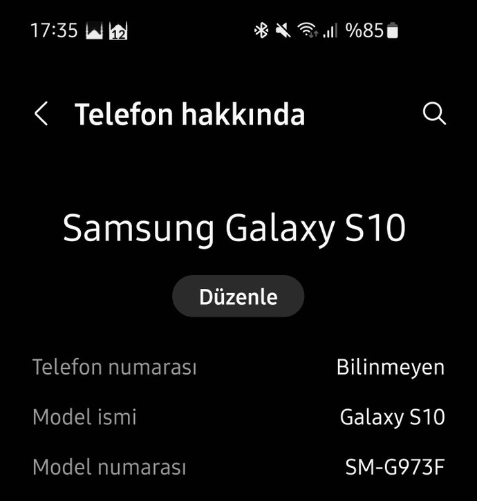 Telefonunuzun Model Numarası Nedir?