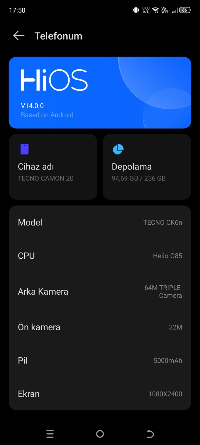 Telefonunuzun Model Numarası Nedir?