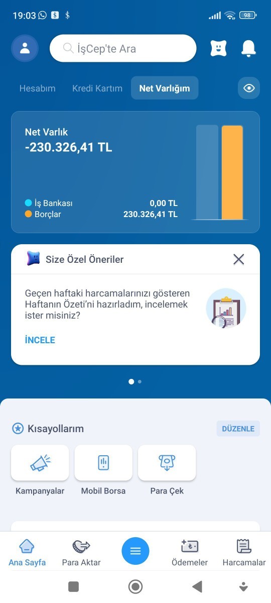 En fazla kaç tl borcunuz oldu?