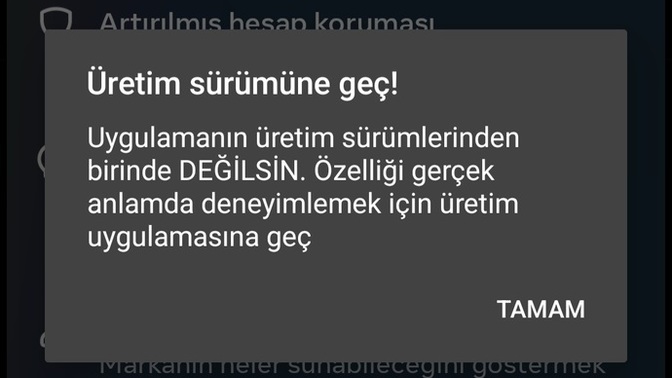 Instagram sürüm?