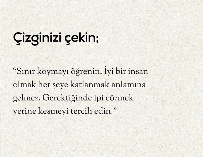 Sınır koyup çizginizi korur musunuz?