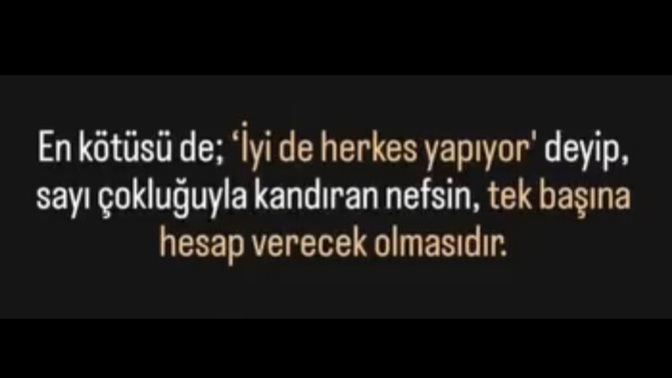 Siz mi nefsinize uyuyorsunuz, Nefsiniz mi size uyuyor?