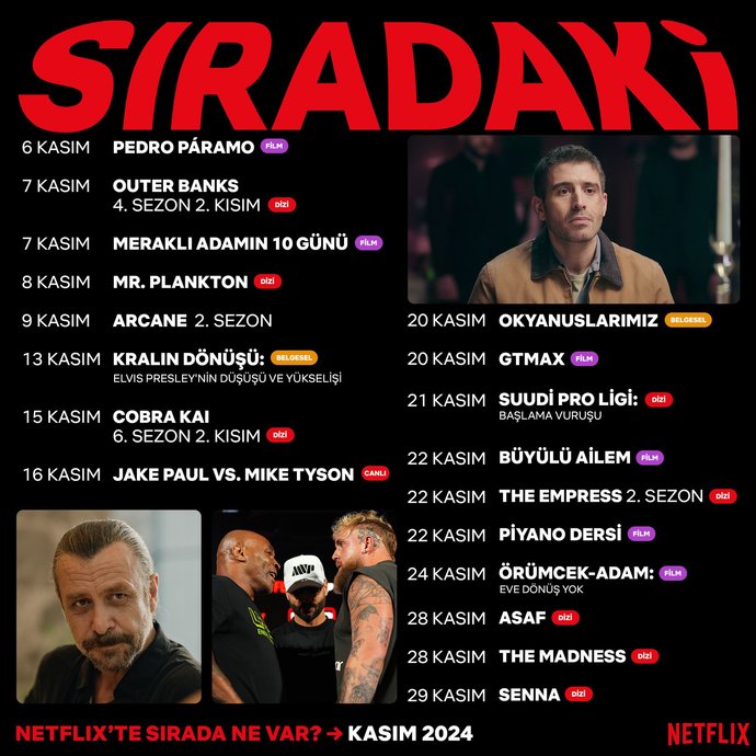 Netflix Kasım programı açıklandı! Beklediğiniz bir yapım var mı?