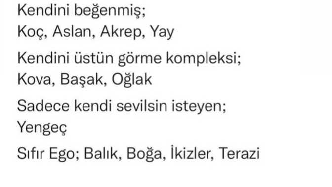 Senin burcunun ego problemi nedir?