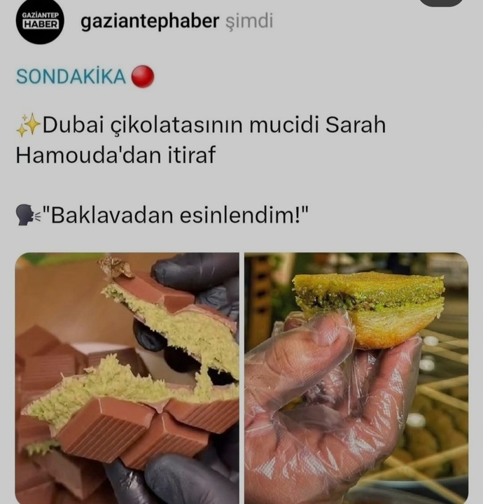 Değil dubai çikolatası ne gelirse gelsin baklavanın yerini tutamaz 😌