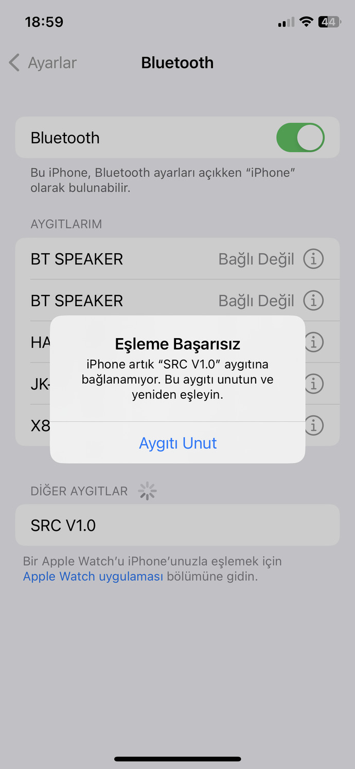 Kask bağlanmıyor iphone x e?