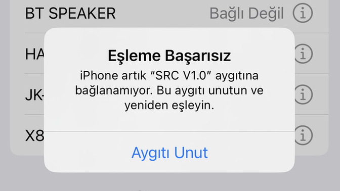 Kask bağlanmıyor iphone x e?