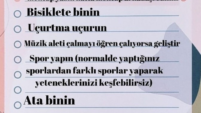 Ölmeden önce yapılacaklar listenizin ilk 3 maddesi nedir?