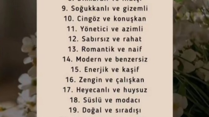 Doğduğunuz güne göre kişiliğiniz?