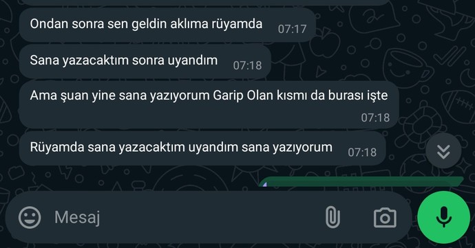 Rüyalarız da birine hiç yazmaya çalıştınız mı?