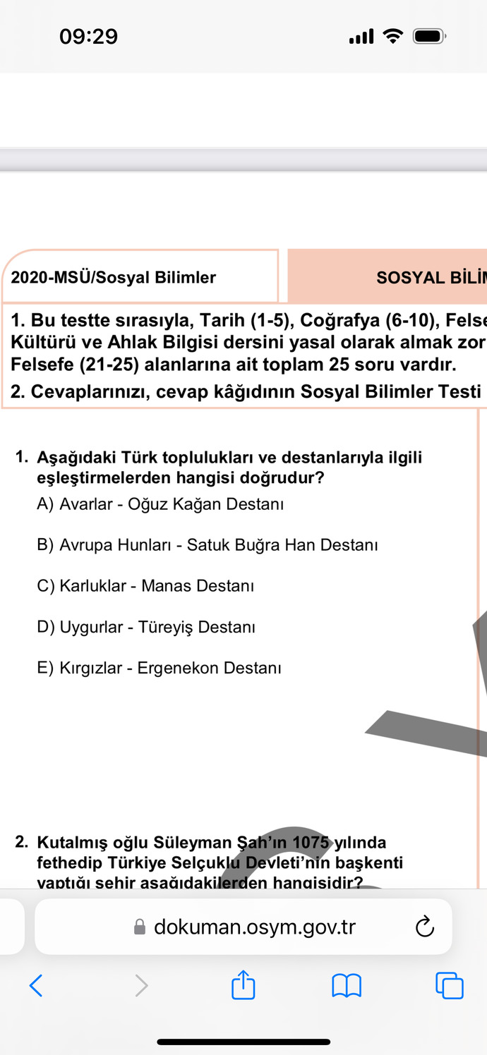 Dün MSÜ sınavında edebiyat sorusu olmuyor diyen iki kişi vardı. Bu soru ne oluyor şimdi?