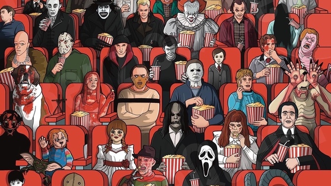 Korku filmi karakterleri toplanıp bir film izleyecek olsalardı hangi filmi izlerlerdi?
