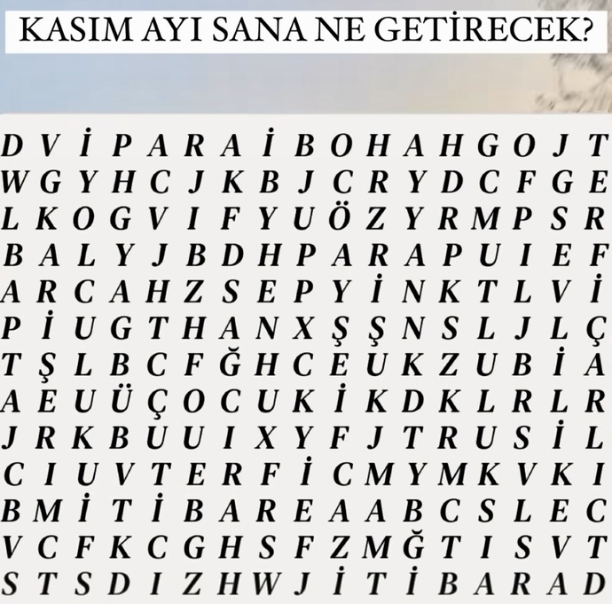 Kasım ayında sana ne gelecek?