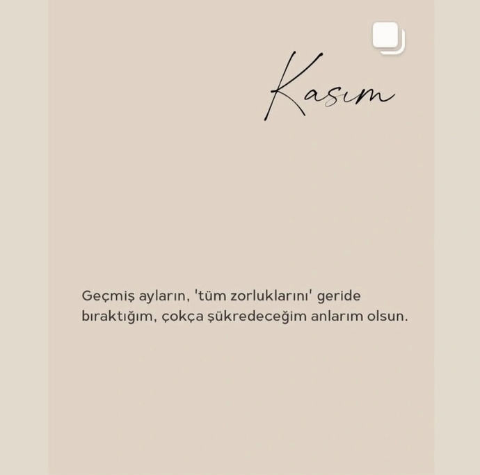 Kasım ayından beklentin nedir?