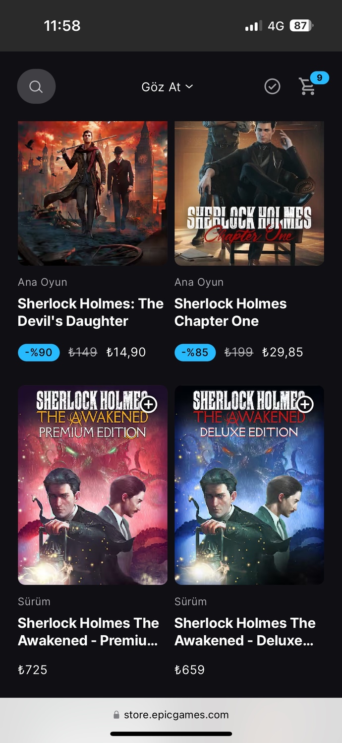 Sherlock Holmes oyun serisi indirimde, hangilerini almalıyım?