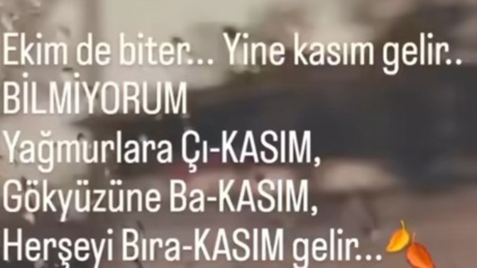 Kasım ayı bir başka derler doğrumu?