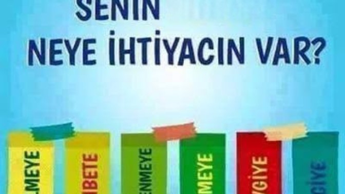 Senin neye ihtiyacın var?
