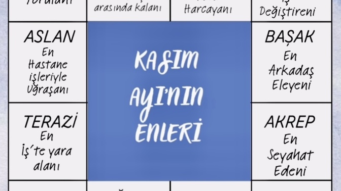 Kasım ayının en neyisin?