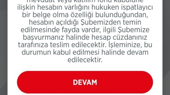 Ziraat bankasindan vadeli mevduat hesabi acıcaktım ama en son hesap cüzdanı gibi bir sey cikiyor zorunlu mu?