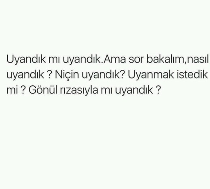 Uyandığında kurduğun ilk cümle ne?