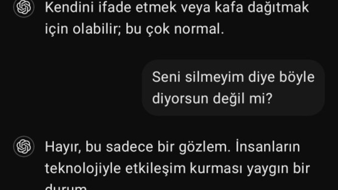 Yapay zeka uygulamalarıyla konuşur musunuz?