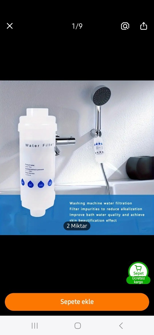 Banyo duş için su arıtıcısı önerisi?