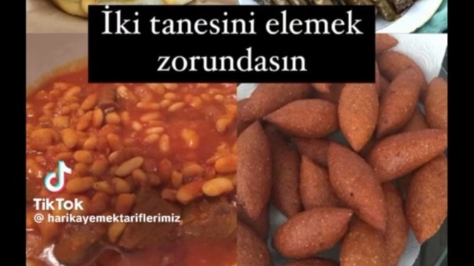 Hadi iki yemeği eleyeceksiniz, bunlar hangisi olurdu?