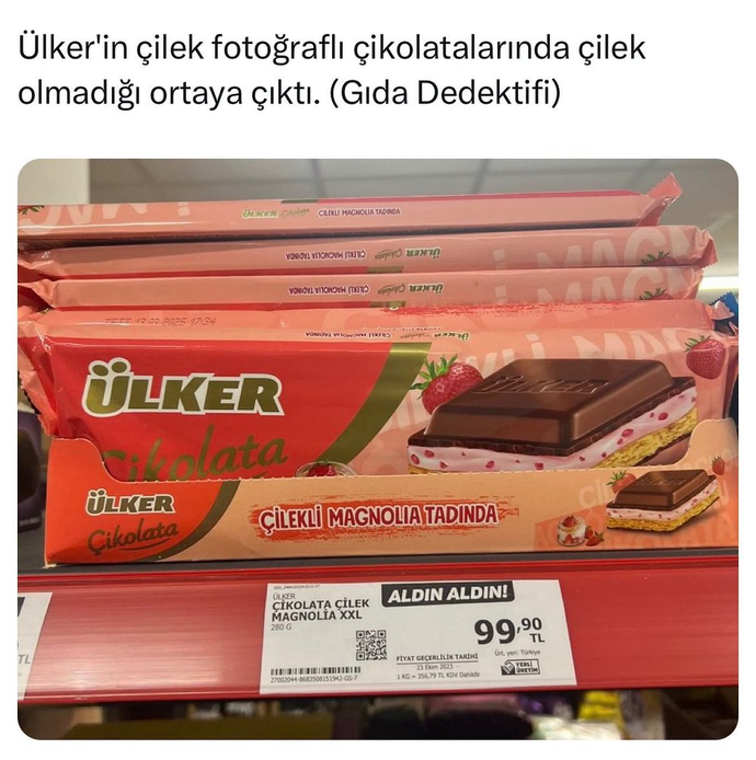 Ülker çilek magnolia’nin içinde çilek olmadığı ortaya çıktı! ne düşünüyorsunuz?