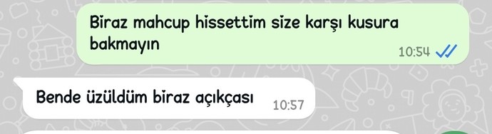 En son kimi üzdünüz?