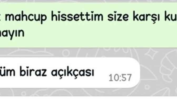 En son kimi üzdünüz?