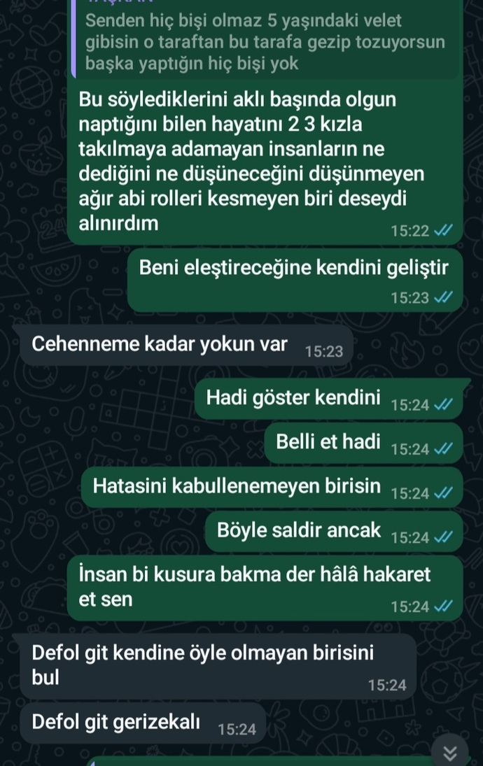 HHangimiz hakliyiz sizce bir gecmis olsun demek bu kadarmi zordu ve ustune bu tepkiler normal mi?