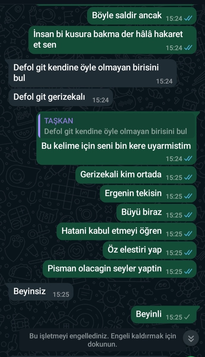 HHangimiz hakliyiz sizce bir gecmis olsun demek bu kadarmi zordu ve ustune bu tepkiler normal mi?