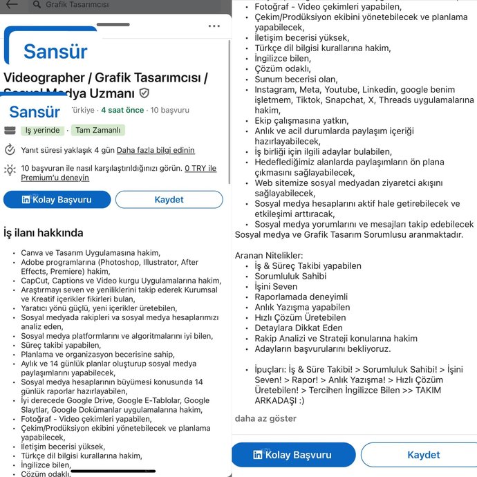 LinkedIne koyulan bir ilanda, tek bir kişide aranan nitelikler paylaşıldı. Sizce iş ilanlarında olması gereken en önemli nitelik nedir?