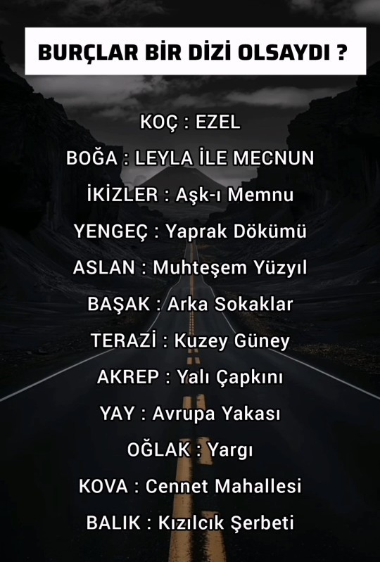 Burçlar bir Dizi olsaydı... ?