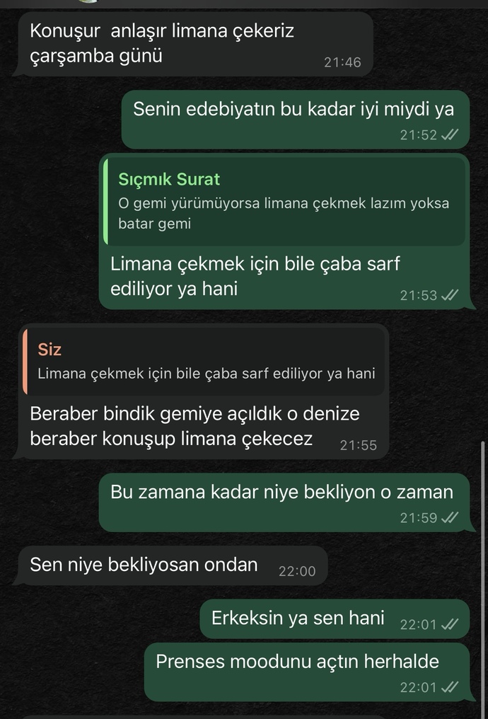Siz böyle biriyle devam eder miydiniz?