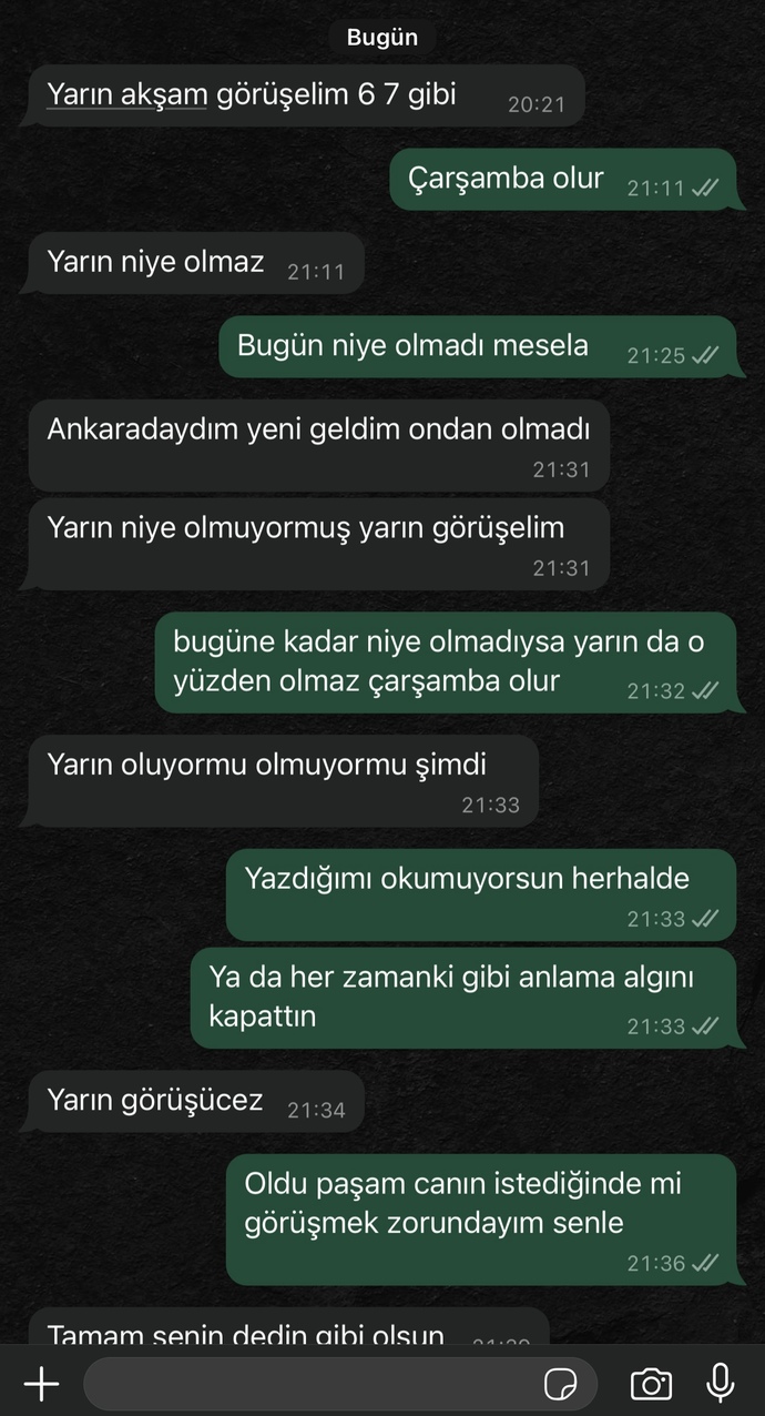 Siz böyle biriyle devam eder miydiniz?