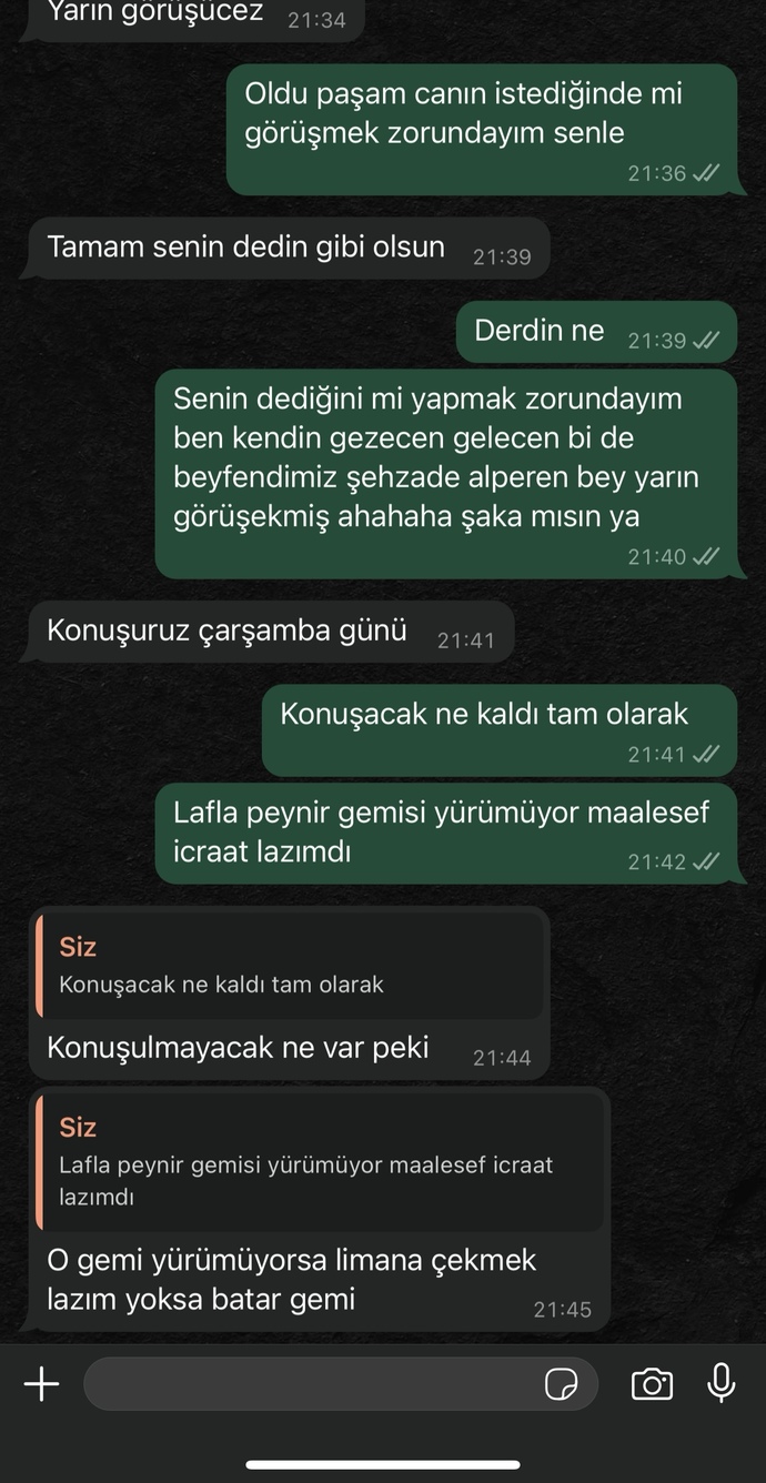Siz böyle biriyle devam eder miydiniz?